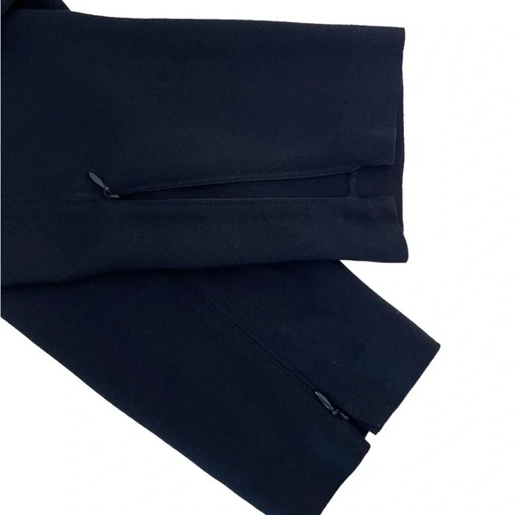 Theory Crepe Navy Blue Drawstring Waist Pull On Pants Zip Ankle Casual Size S - Picture 5 of 10